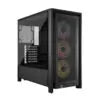 Case Corsair FRAME 4000D RS ARGB – Design interamente modulare, Sistema di attacco ventole InfiniRail, tre ventole RS120 ARGB ad alte prestazioni, Compatibile con le schede madri a connettore posteriore, Nero
